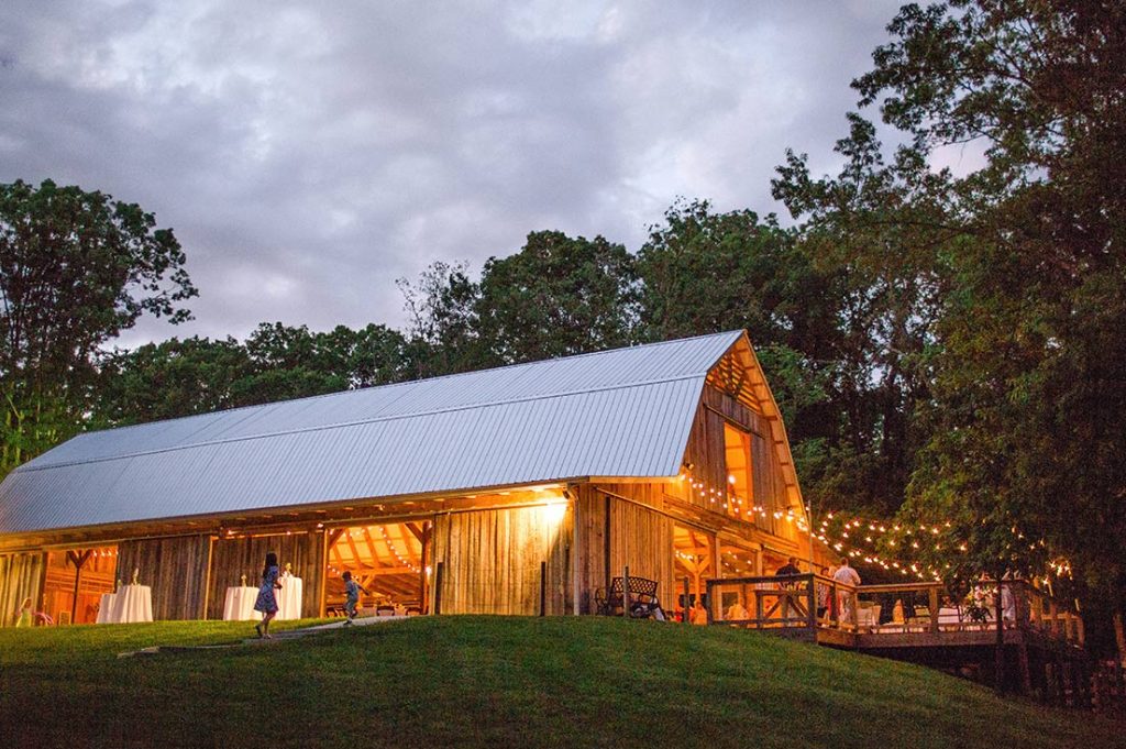 Tennessee event venue (Beautiful farm decorated with lights for a special event)